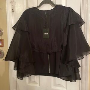 NWT Stylewe Black Batwing Blouse Size L